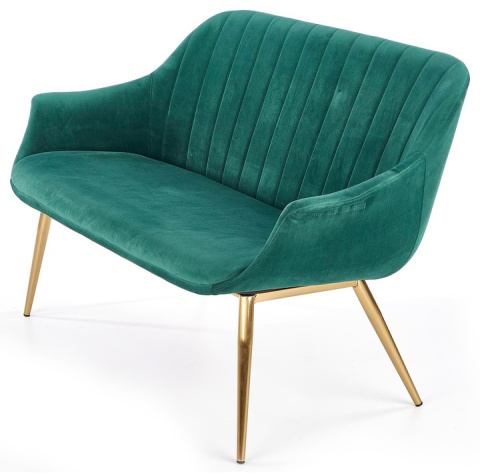 Halmar sofa ELEGANCE 2 XL tapicerka tkanina - ciemny zielony, nogi - stal malowana złote Halmar sofa ELEGANCE 2 XL tapicerka tkanina - ciemny zielony, nogi - stal malowana złote