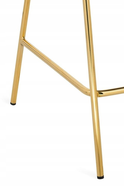 HOKER TAPICEROWANY KRZESŁO BAROWE MARGO 65 BEŻOWY - WELUR PODSTAWA METALOWA ZŁOTA połysk King Home HOKER TAPICEROWANY KRZESŁO BAROWE MARGO 65 BEŻOWY - WELUR PODSTAWA METALOWA ZŁOTA połysk King Home