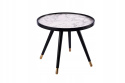 STOLIK OKRĄGŁY PADRINO 60 - MDF imitacja marmuru King Home METAL CZARNY fi 59 STOLIK OKRĄGŁY PADRINO 60 - MDF imitacja marmuru King Home METAL CZARNY fi 59