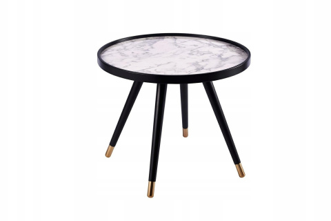 STOLIK OKRĄGŁY PADRINO 60 - MDF imitacja marmuru King Home METAL CZARNY fi 59 STOLIK OKRĄGŁY PADRINO 60 - MDF imitacja marmuru King Home METAL CZARNY fi 59