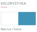 SZAFA NAROŻNA Z PÓŁKAMI MEBLE MŁODZIEŻOWE MOBI System MO1 Meblar - Biały Lux / Turkus DO POKOJU DZIECKA NASTOLATKA DO SYPIALNI