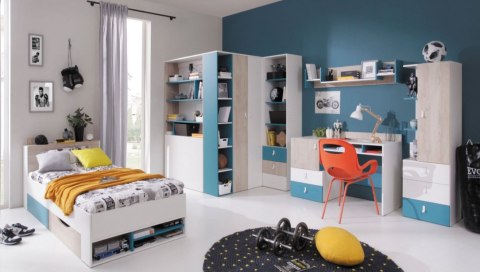 PÓŁKA WISZĄCA MEBLE MŁODZIEŻOWE PLANET System PL13 Meblar -Biały Lux /Dąb /Morski PŁYTA LAMINOWANA OBRZEŻA ABS NAD BIURKO KOMODĘ PÓŁKA WISZĄCA MEBLE MŁODZIEŻOWE PLANET System PL13 Meblar -Biały Lux /Dąb /Morski PŁYTA LAMINOWANA OBRZEŻA ABS NAD BIURKO KOMODĘ