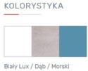 PÓŁKA WISZĄCA MEBLE MŁODZIEŻOWE PLANET System PL13 Meblar -Biały Lux /Dąb /Morski PŁYTA LAMINOWANA OBRZEŻA ABS NAD BIURKO KOMODĘ