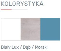 SZAFA NAROŻNA GARDEROBA MEBLE MŁODZIEŻOWE Meblar PLANET System PL2 - Biały Lux / Dąb / Morski PŁYTA LAMINOWANA OBRZEŻA ABS SZAFA NAROŻNA GARDEROBA MEBLE MŁODZIEŻOWE Meblar PLANET System PL2 - Biały Lux / Dąb / Morski PŁYTA LAMINOWANA OBRZEŻA ABS