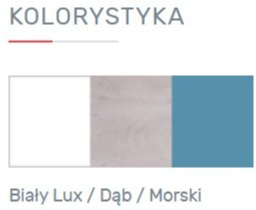 BIURKO MŁODZIEŻOWE SZAFKA SZUFLADY - Biały Lux / Dąb / Morski Meblar PLANET System PL9 MEBLE MŁODZIEŻOWE LAMINAT OBRZEŻA ABS BIURKO MŁODZIEŻOWE SZAFKA SZUFLADY - Biały Lux / Dąb / Morski Meblar PLANET System PL9 MEBLE MŁODZIEŻOWE LAMINAT OBRZEŻA ABS