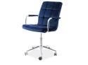 SIGNAL FOTEL OBROTOWY BIUROWY Q-022 VELVET GRANATOWY BLUVEL 86 SIGNAL FOTEL OBROTOWY BIUROWY Q-022 VELVET GRANATOWY BLUVEL 86