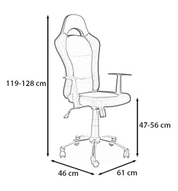 SIGNAL FOTEL OBROTOWY BIUROWY Q-039 CZARNY TKANINA TILT