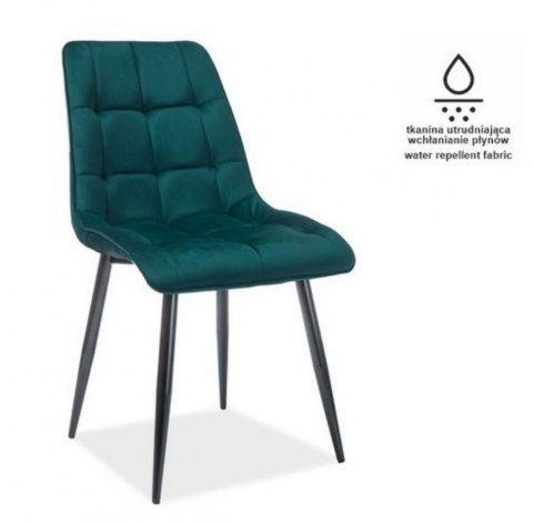 SIGNAL KRZESŁO CHIC MATT VELVET 75 ZIELONY/CZARNY STELAŻ SIGNAL KRZESŁO CHIC MATT VELVET 75 ZIELONY/CZARNY STELAŻ