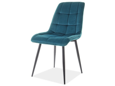 SIGNAL KRZESŁO CHIC MATT VELVET 77 CZARNY STELAŻ / TURKUS SIGNAL KRZESŁO CHIC MATT VELVET 77 CZARNY STELAŻ / TURKUS