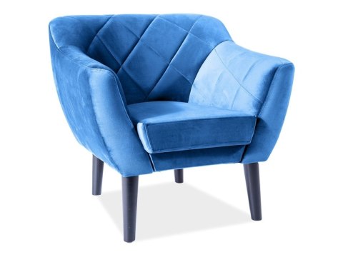 WYPOCZYNKOWY FOTEL KARO 1 VELVET KOLOR GRANATOWY BLUVEL 86 / WENGE WYPOCZYNKOWY FOTEL KARO 1 VELVET KOLOR GRANATOWY BLUVEL 86 / WENGE