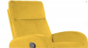 SIGNAL FOTEL ROZKŁADANY BUJANY OLIMP VELVET CURRY BLUVEL 68 Funkcja bujania z podnóżkiem - żółty fotel wypoczynkowy