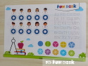 Fun Desk SS19-S - Podkładka na biurko dla dzieci, dwustronna edukacyjna, alfabet, tabliczka mnożenia, ułamki