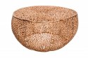 Invicta Interior INVICTA stolik LEAF 80 miedziany - metal fi 80x40 - plecionka, ława do salonu Invicta Interior INVICTA stolik LEAF 80 miedziany - metal fi 80x40 - plecionka, ława do salonu