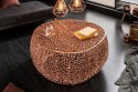 Invicta Interior INVICTA stolik LEAF 80 miedziany - metal fi 80x40 - plecionka, ława do salonu Invicta Interior INVICTA stolik LEAF 80 miedziany - metal fi 80x40 - plecionka, ława do salonu