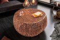 Invicta Interior INVICTA stolik LEAF 80 miedziany - metal fi 80x40 - plecionka, ława do salonu Invicta Interior INVICTA stolik LEAF 80 miedziany - metal fi 80x40 - plecionka, ława do salonu