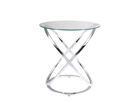 Signal ŁAWA EOS C SZKŁO TRANSPARENTNY/ METAL CHROM FI 52 - stolik do salonu okrągły szklany Signal ŁAWA EOS C SZKŁO TRANSPARENTNY/ METAL CHROM FI 52 - stolik do salonu okrągły szklany