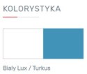 KOMODA MOBI System MO10 Meblar - Biały Lux / Turkus MEBLE MŁODZIEŻOWE - komoda z półkami i szufladami oraz drzwiami