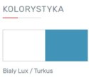 PÓŁKA WISZĄCA MEBLE MŁODZIEŻOWE MOBI System MO13 Meblar - Biały Lux /Turkus PŁYTA LAMINOWANA DO POKOJU MŁODZIEŻOWEGO DZIECIĘCEGO