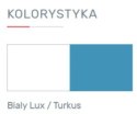 PÓŁKA WISZĄCA MOBI System MO15 Meblar MEBLE MŁODZIEŻOWE - Biały Lux / Turkus półka wisząca do pokoju dziecka, młodzieżowego