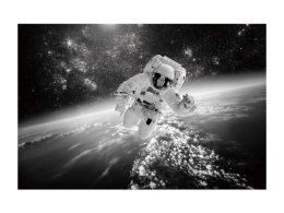 SIGNAL OBRAZ COSMONAUT 120X80 - obraz na szkle hartowanym - kosmonauta, czarno biały