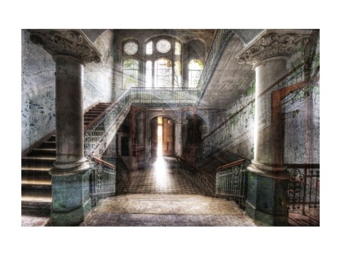 OBRAZ OLD HALL 120X80 - obraz na szkle hartowanym, wnętrze pałacu OBRAZ OLD HALL 120X80 - obraz na szkle hartowanym, wnętrze pałacu