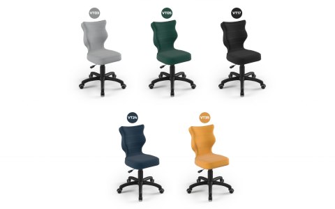 ENTELO Petit Czarny Velvet 05 rozmiar 3 - DOBRE KRZESŁO dla kręgosłupa, ortopedyczne - fotel obrotowy do biurka ENTELO Petit Czarny Velvet 05 rozmiar 3 - DOBRE KRZESŁO dla kręgosłupa, ortopedyczne - fotel obrotowy do biurka