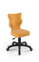 ENTELO Petit Czarny Velvet 35 rozmiar 4 - DOBRE KRZESŁO dla kręgosłupa, ortopedyczne - fotel obrotowy do biurka