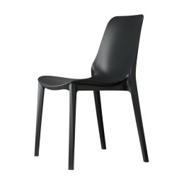 SCAB Design Krzesło Ginevra antracytowe czarne - wykonane z technopolimeru oraz włókna szklanego