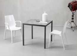 SCAB Design Krzesło Vanity Arm transparentne z podłokietnikami - poliwęglan - do użytku wewnetrznego i zewnętrznego