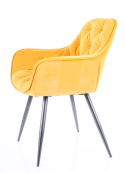 SIGNAL KRZESŁO CHERRY MATT VELVET 48 CZARNY STELAŻ / ŻÓŁTY SIGNAL KRZESŁO CHERRY MATT VELVET 48 CZARNY STELAŻ / ŻÓŁTY