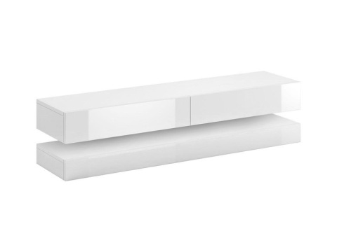 SIGNAL SZAFKA RTV COSMO PŁYTA MELAMINOWANA BIAŁY / FRONT MDF BIAŁY POŁYSK 140x34 - stojąca szafka pod telewizor SIGNAL SZAFKA RTV COSMO PŁYTA MELAMINOWANA BIAŁY / FRONT MDF BIAŁY POŁYSK 140x34 - stojąca szafka pod telewizor