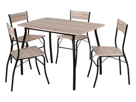 SIGNAL ZESTAW STÓŁ + 4 KRZESŁA MODUS MDF DĄB / CZARNY SIGNAL ZESTAW STÓŁ + 4 KRZESŁA MODUS MDF DĄB / CZARNY