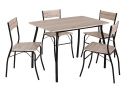 SIGNAL ZESTAW STÓŁ + 4 KRZESŁA MODUS MDF DĄB / CZARNY SIGNAL ZESTAW STÓŁ + 4 KRZESŁA MODUS MDF DĄB / CZARNY