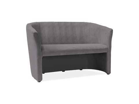 SOFA TM-2 CIEMNA SZARA LIRA 15 / WENGE - kanapa dwuosobowa