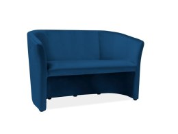 SOFA TM-2 VELVET GRANATOWA BLUVEL 86 / WENGE - kanapa dwuosobowa