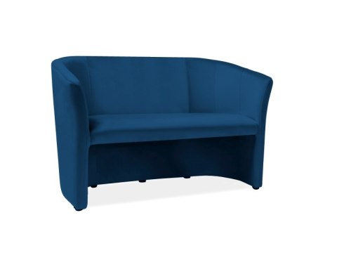 SOFA TM-2 VELVET GRANATOWA BLUVEL 86 / WENGE - kanapa dwuosobowa SOFA TM-2 VELVET GRANATOWA BLUVEL 86 / WENGE - kanapa dwuosobowa