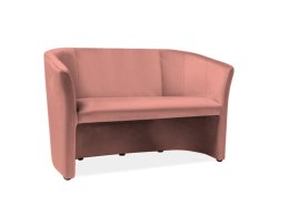 SOFA TM-2 VELVET RÓŻ ANTYCZNY BLUVEL 52 / WENGE - kanapa dwuosobowa