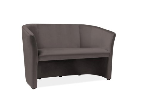SOFA TM-2 VELVET SZARA BLUVEL 14 / WENGE - kanapa dwuosobowa SOFA TM-2 VELVET SZARA BLUVEL 14 / WENGE - kanapa dwuosobowa
