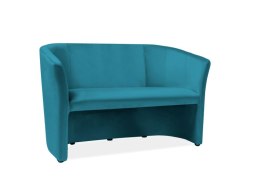 SOFA TM-2 VELVET TURKUS BLUVEL 85 / WENGE - kanapa dwuosobowa