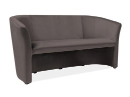 SOFA TM-3 VELVET SZARA BLUVEL 14 / WENGE - kanapa trzyosobowa