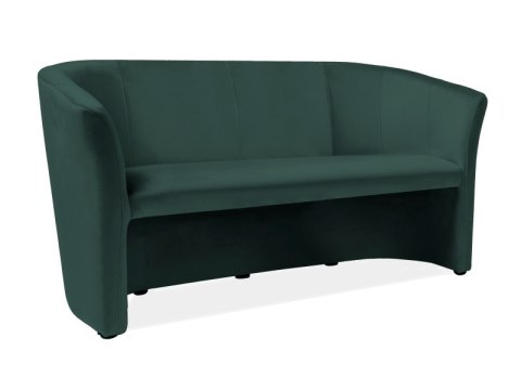 SOFA TM-3 VELVET ZIELONA BLUVEL 78 / WENGE - kanapa trzyosobowa