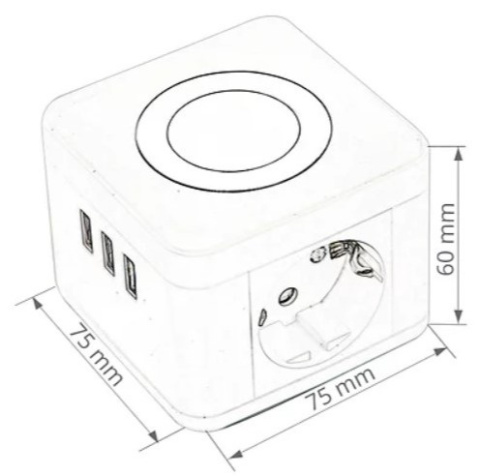 Fun Desk Uniwersalny przedłużacz sieciowy Logan Inc WS2-1,5 USB + ładowanie indukcyjne Fun Desk Uniwersalny przedłużacz sieciowy Logan Inc WS2-1,5 USB + ładowanie indukcyjne