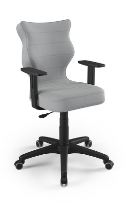 ENTELO Duo Czarny Velvet 03 rozmiar 5 - DOBRE KRZESŁO dla kręgosłupa, ortopedyczne - fotel obrotowy do biurka