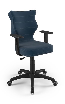 ENTELO Duo Czarny Velvet 24 rozmiar 5 - DOBRE KRZESŁO dla kręgosłupa, ortopedyczne - fotel obrotowy do biurka