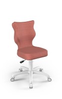 ENTELO Petit Biały Monolith 08 rozmiar 4 - DOBRE KRZESŁO dla kręgosłupa, ortopedyczne - fotel obrotowy do biurka