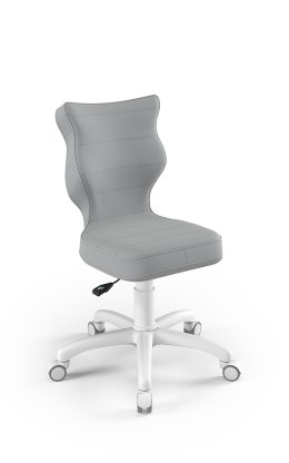 ENTELO Petit Biały Velvet 03 rozmiar 4 - DOBRE KRZESŁO dla kręgosłupa, ortopedyczne - fotel obrotowy do biurka