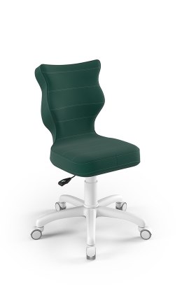 ENTELO Petit Biały Velvet 05 rozmiar 3 - DOBRE KRZESŁO dla kręgosłupa, ortopedyczne - fotel obrotowy do biurka