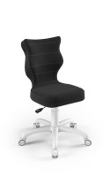ENTELO Petit Biały Velvet 17 rozmiar 4 - DOBRE KRZESŁO dla kręgosłupa, ortopedyczne - fotel obrotowy do biurka