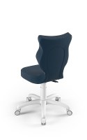 ENTELO Petit Biały Velvet 24 rozmiar 3 - DOBRE KRZESŁO dla kręgosłupa, ortopedyczne - fotel obrotowy do biurka