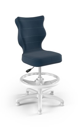ENTELO Petit Biały Velvet 24 rozmiar 4 WK+P - DOBRE KRZESŁO dla kręgosłupa, ortopedyczne - fotel obrotowy do biurka